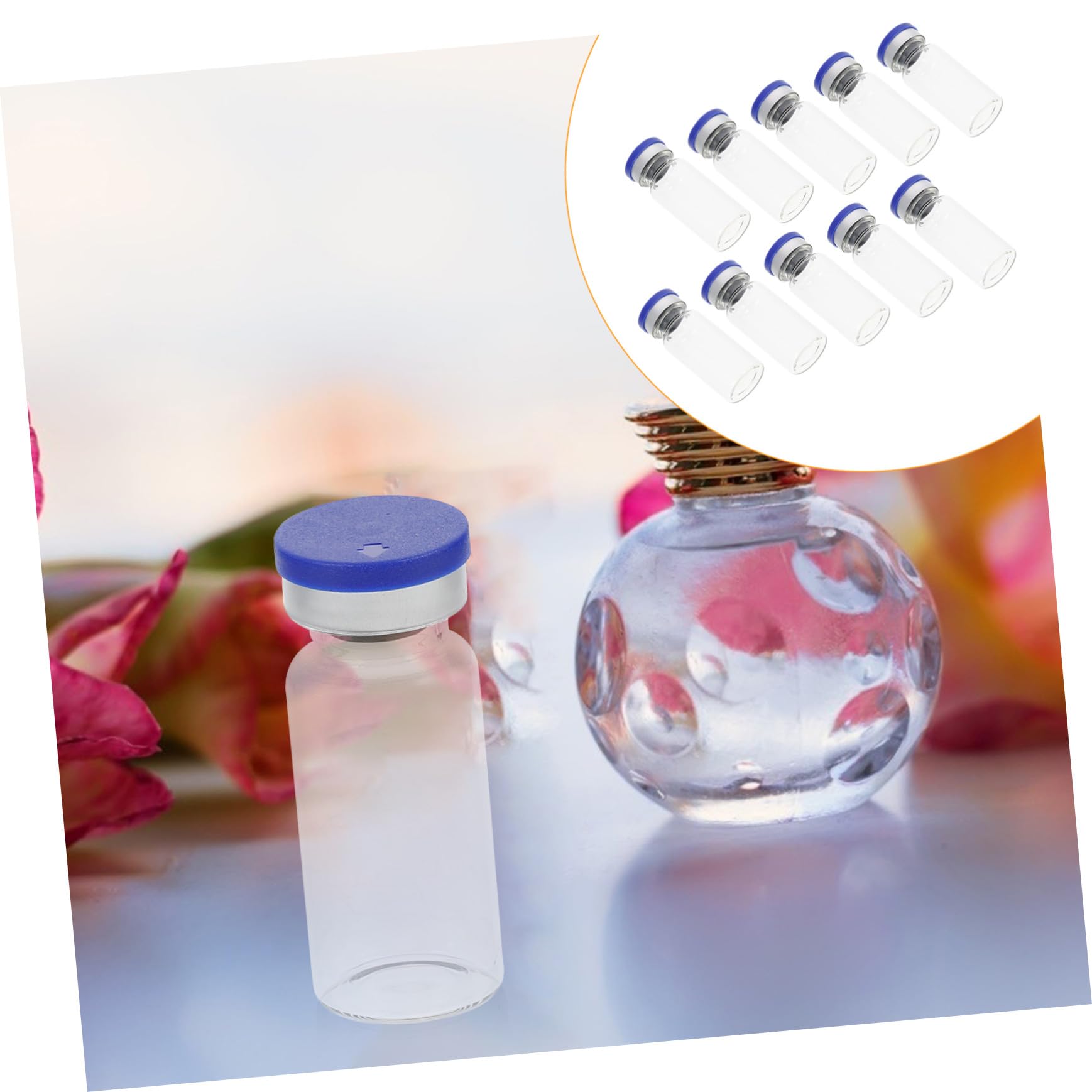 Ipetboom 100ml Glasprobenfläschchen 10ml aus Glas mit Deckel Wiederbefüllbar und Dichtwirkung für Labor und Ätherische Öle
