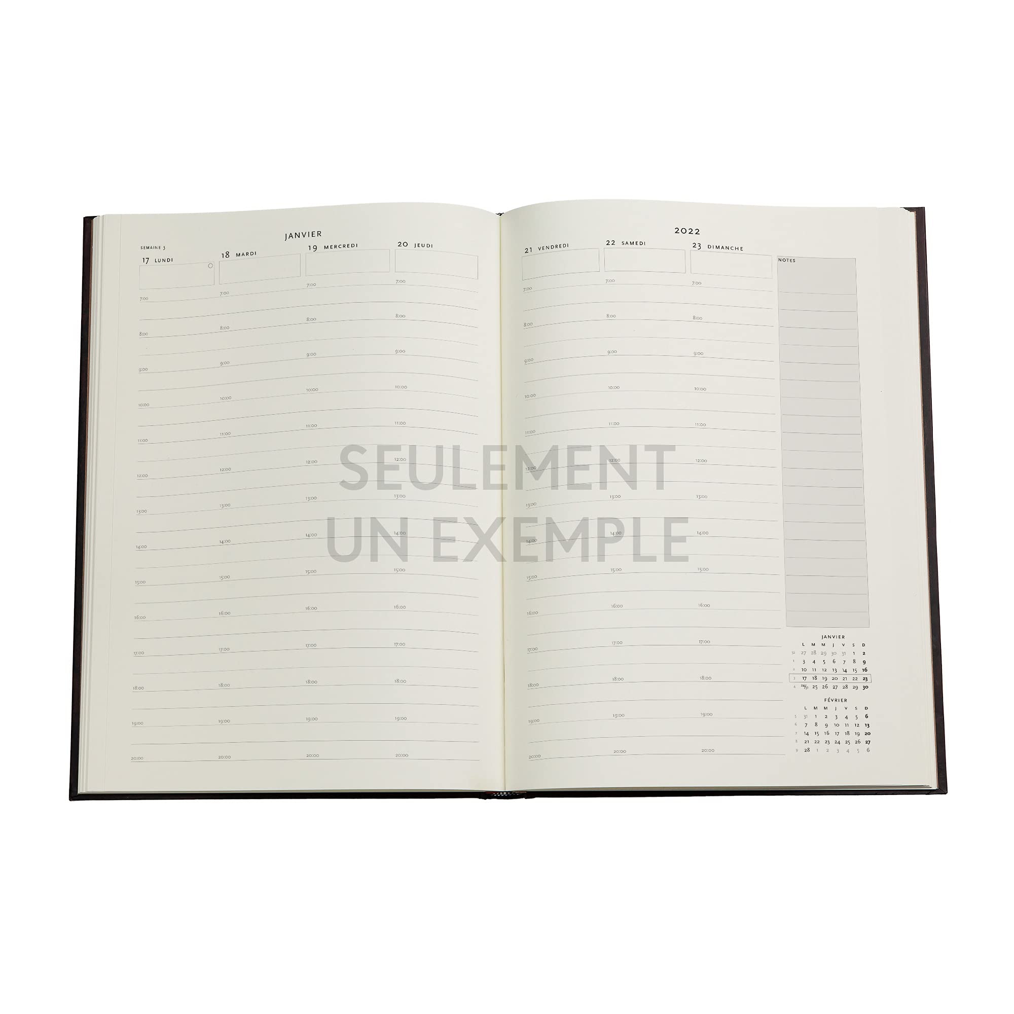 Lot Agenda Français Paperb Civil 2027-1 Semaine sur 2 Pages Grand Vertical + Index Adhésif Blumie