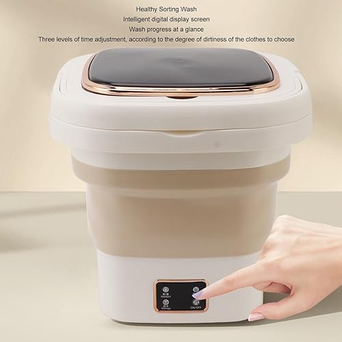 Miniatura 5 de Lavadora portátil, plegable, compacta, ligera, de 9 litros, Lavadora Portatil, diseño integrado de bajo ruido, lavadora multifuncional, para