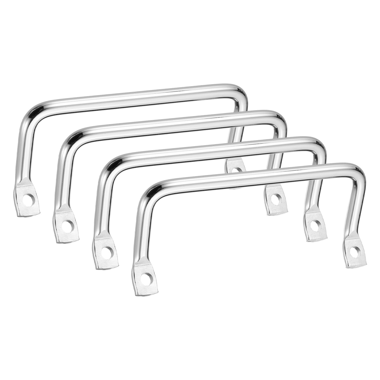 QUARKZMAN 4 Piezas De Asas Para Bandejas De Cubiertos, 13.8 Pulgadas Asas De Bandeja De Metal De Servir Hardware Para Muebles Tiradores Para Bandejas De Frutas, Tiradores, Plateado