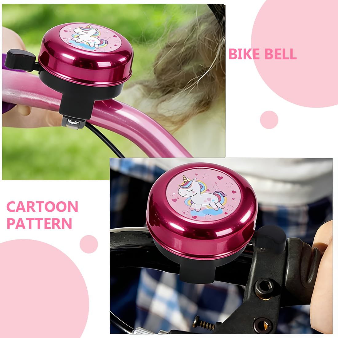 1 Pezzi Campanello Bicicletta per Bambina, Campanello Bici in Metallo per Ragazze Ragazzi, per Bicicletta Scooter Triciciclo Come Regalo per Compleanni Natale Giornata dei Bambini - 4