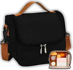 Bolsa Térmica Lancheira Com Alça Transversal Para Marmitas e Lanches - Porta Refeições Moderno e Compacto de Trabalho Passeios e Academia Fitness