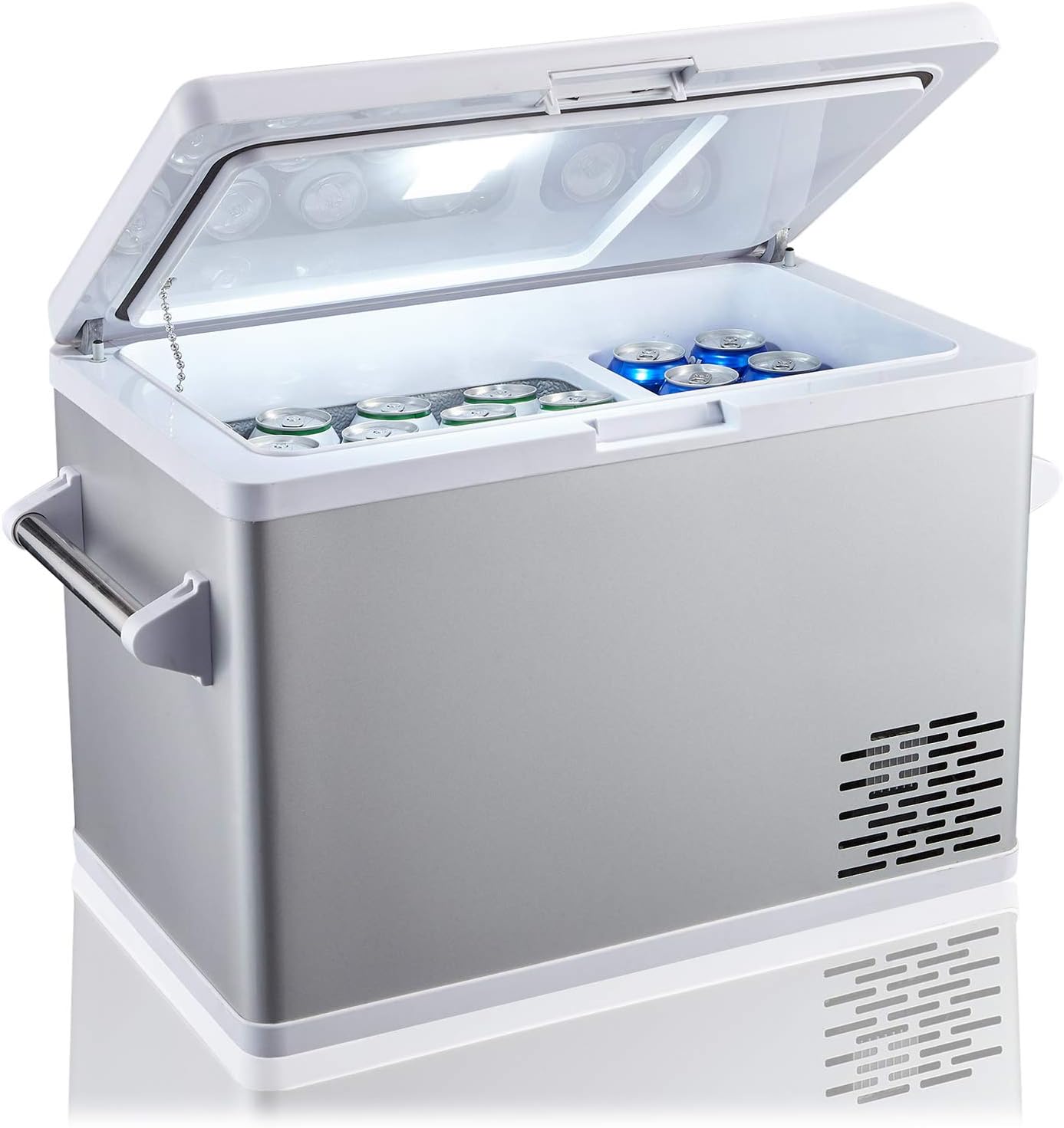 Ausranvik 45 Quart (42L) Portable Fridge for Car Freezer, 12/24V DC 110V AC, 4F degree, Car Fridge Compact Refrigerator, for Truck, Van, RV Road Trip, Outdoor, Camping, Picnic, BBQ