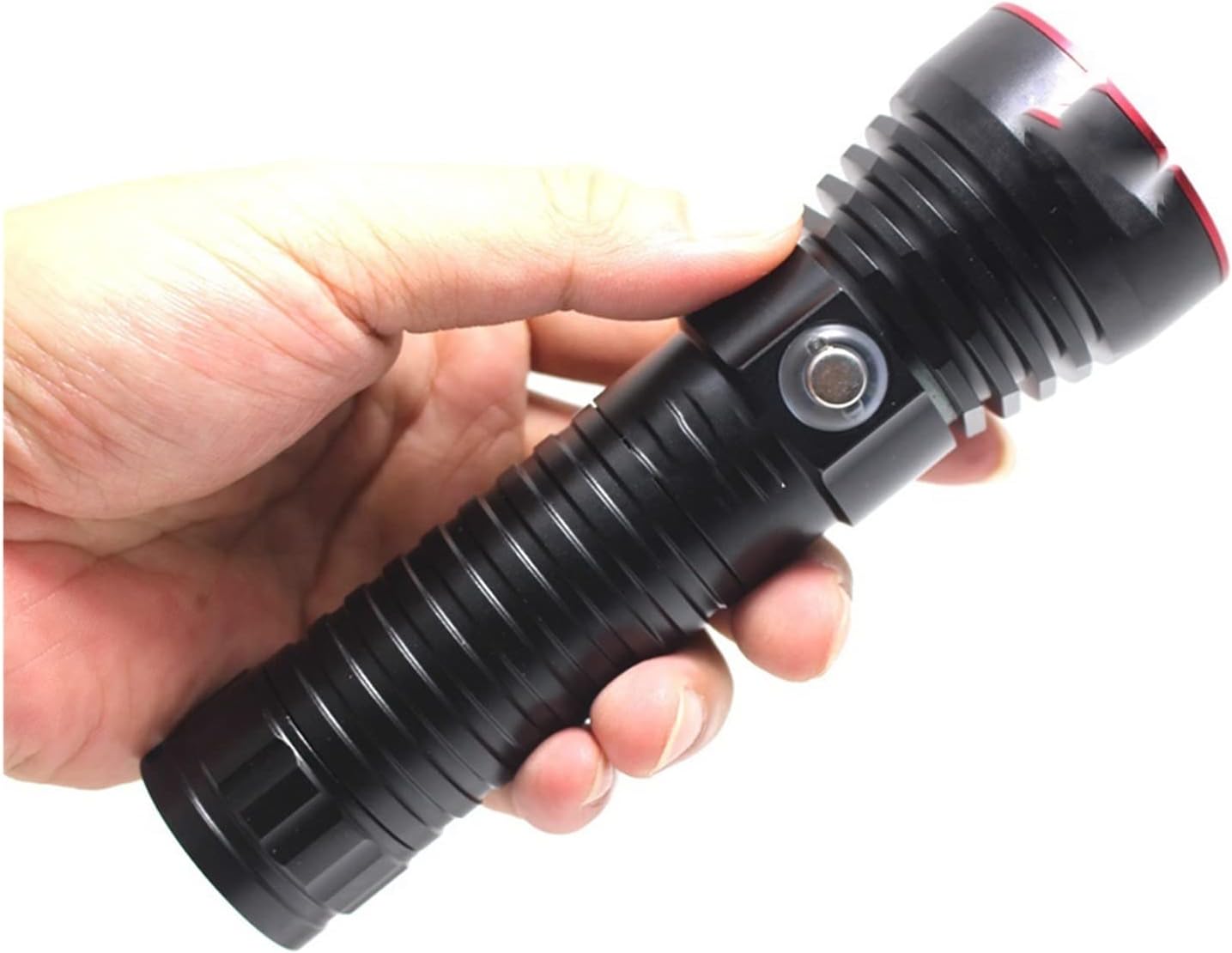 Lumen Dive Light Super Brightness Diving Flashlight 4000 Lumens Yellow/White Light XHP70 Underwater 100m Waterproof 26650 Diving Lamp Light High Bright Flashlight (A XHP70 White Light)