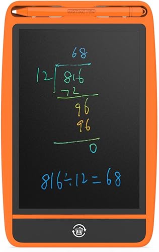 Tableta de escritura LCD, tablero de dibujo electrónico de 8.5 pulgadas, tablero de dibujo borrable para niños y adultos para aprendizaje y