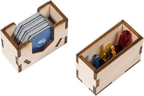 Vista 29 de The Broken Token Terraforming Mars - Organizador de juegos compatible con expansiones, caja de almacenamiento de madera con múltiples bandejas