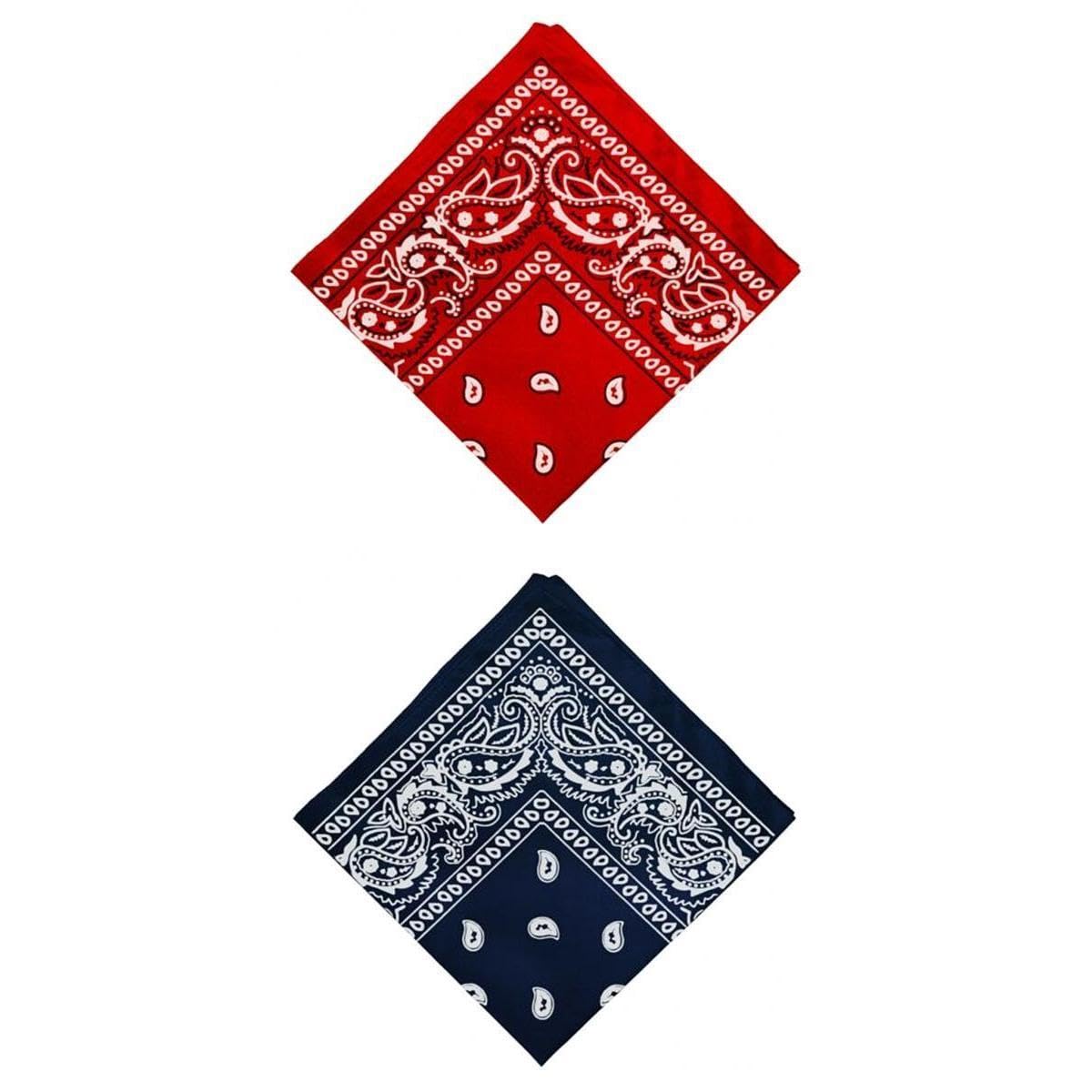 Merishopp Unisex Cotton Paisley Bandana Cowboy Head Scarf Head Wrap Navy & Red | Clothing Shoes & Accessories | Womens Accessories | Scarves & Wraps-picture-44