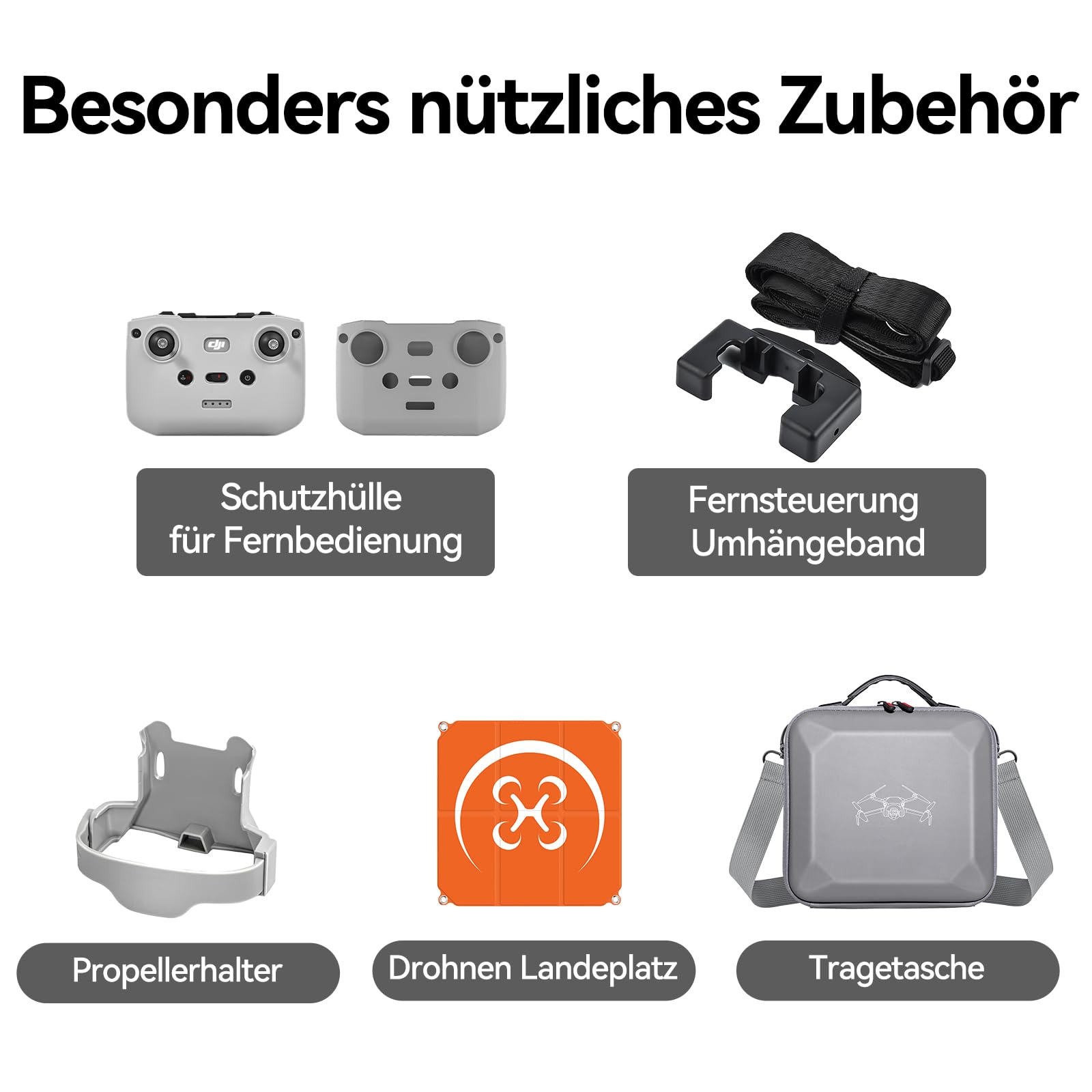 DJI Air 3S Fly More Combo (RC-N3) mit Vielseitiges Zubehör, Drohne mit 1“ CMOS Weitwinkel- & mittlerer Telekamera, 4K/60fps HDR Video, omnidirektionale Hinderniserkennung bei Nacht und 3 Akkus