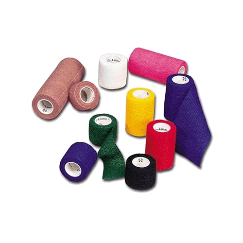 Hartmann 45210000 Vendaje elástico cohesivo cohesivo, sin látex, 2 pulgadas de ancho, 5 yardas de longitud, surtido, paquete de 36