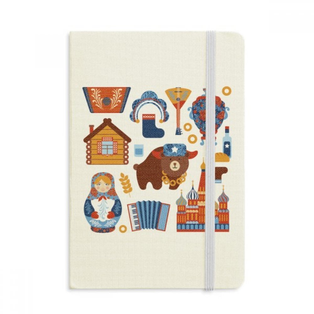 Russie symbole national carnet A5 à couverture rigide tissu journal de notes multicolore DIYthinker - 5