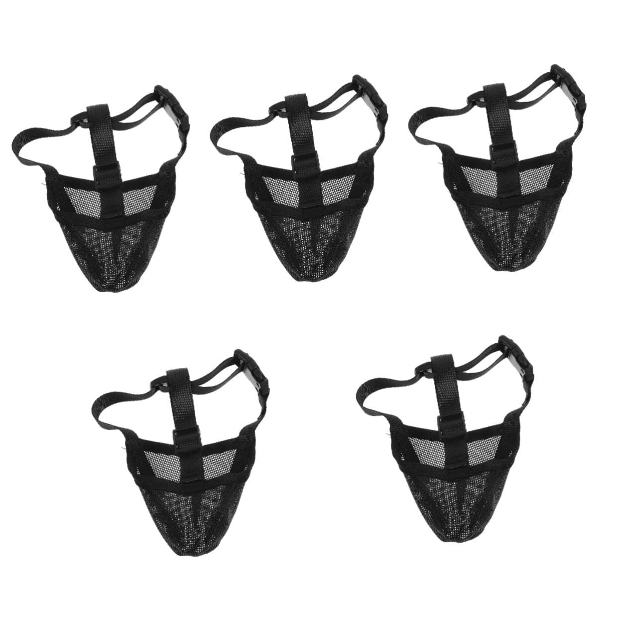 Mipcase 5piezas Bozal De Perro Transpirable y Cómodo para Evitar Ladridos y Mordeduras Material Resistente y Duradero para Entrenamiento y Paseos Al Aire