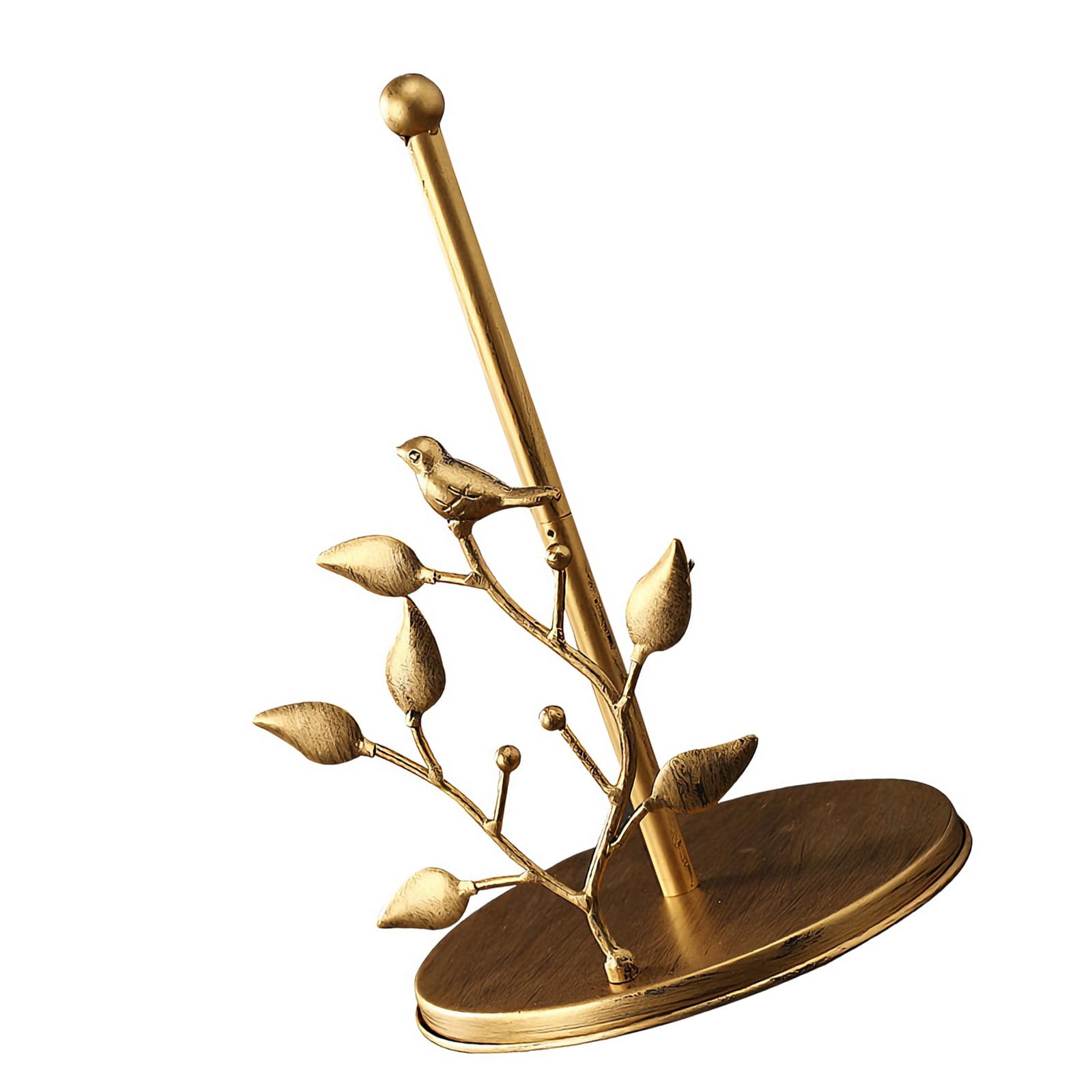 Not Installation Freestanding Iron Tissue Stand Strong Construction Towel Holder Rusts Resistant for Wet Environment Bathroom Holder