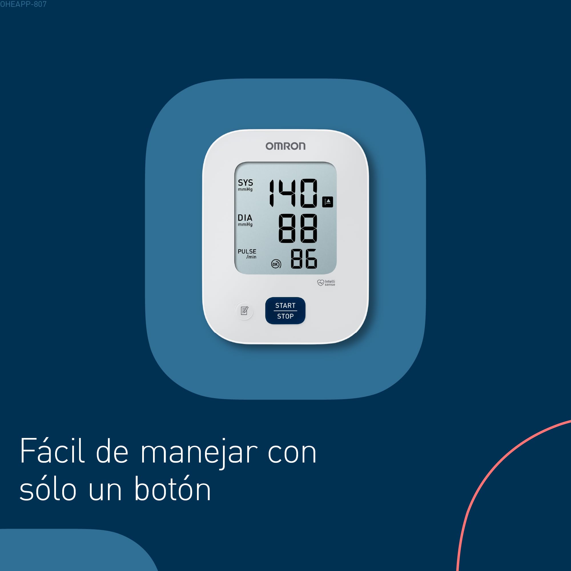 OMRON X2 Essential - Tensiómetro de brazo automático - Con indicador de hipertensión y detección de latido irregular - Memoria de hasta 30 lecturas - Validado clínicamente - Garantía 5 años - 22-32 cm