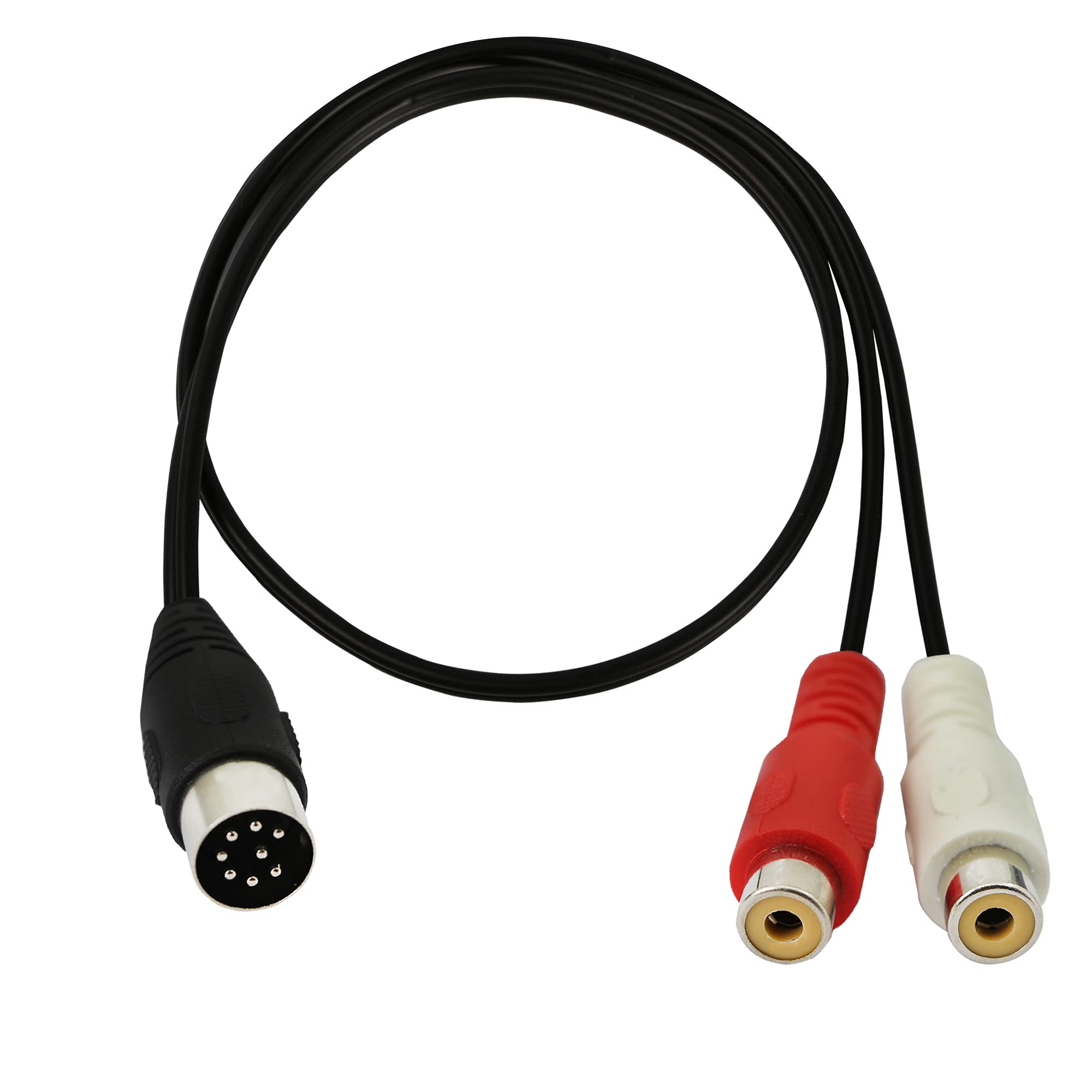8 Pin Din Naar Kabel, 8Pin Din Male Naar 2 Phono Male Stekkers Audiokabel voor Oude Geluidsapparatuur 9.8ft