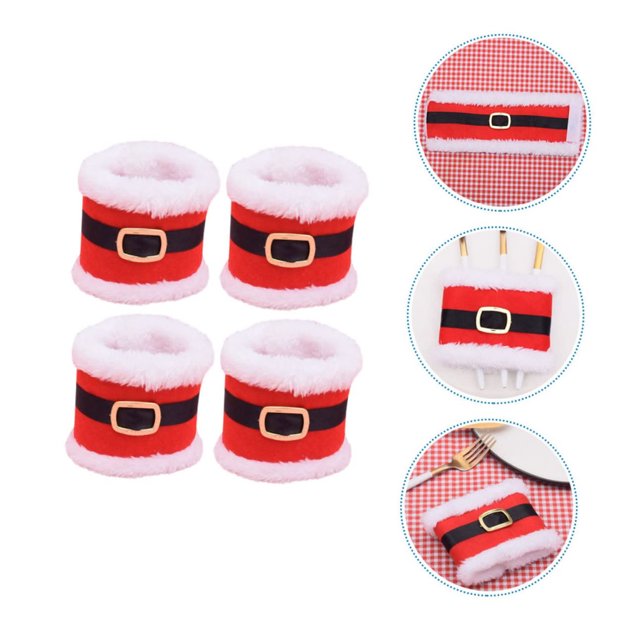 Cabilock 4 Set Portatovaglioli Natalizi Decorazione Tavola Festiva Pratici Fibbia Per Tovaglioli Per Feste Natale Per Ristoranti E Case 4 Pezzi*4