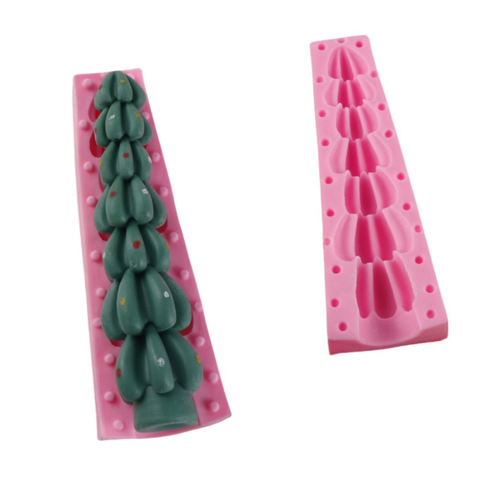 Moldes de silicona 3D en forma de árbol de Navidad para velas, decoración navideña, moldes temáticos para hacer resina epoxi