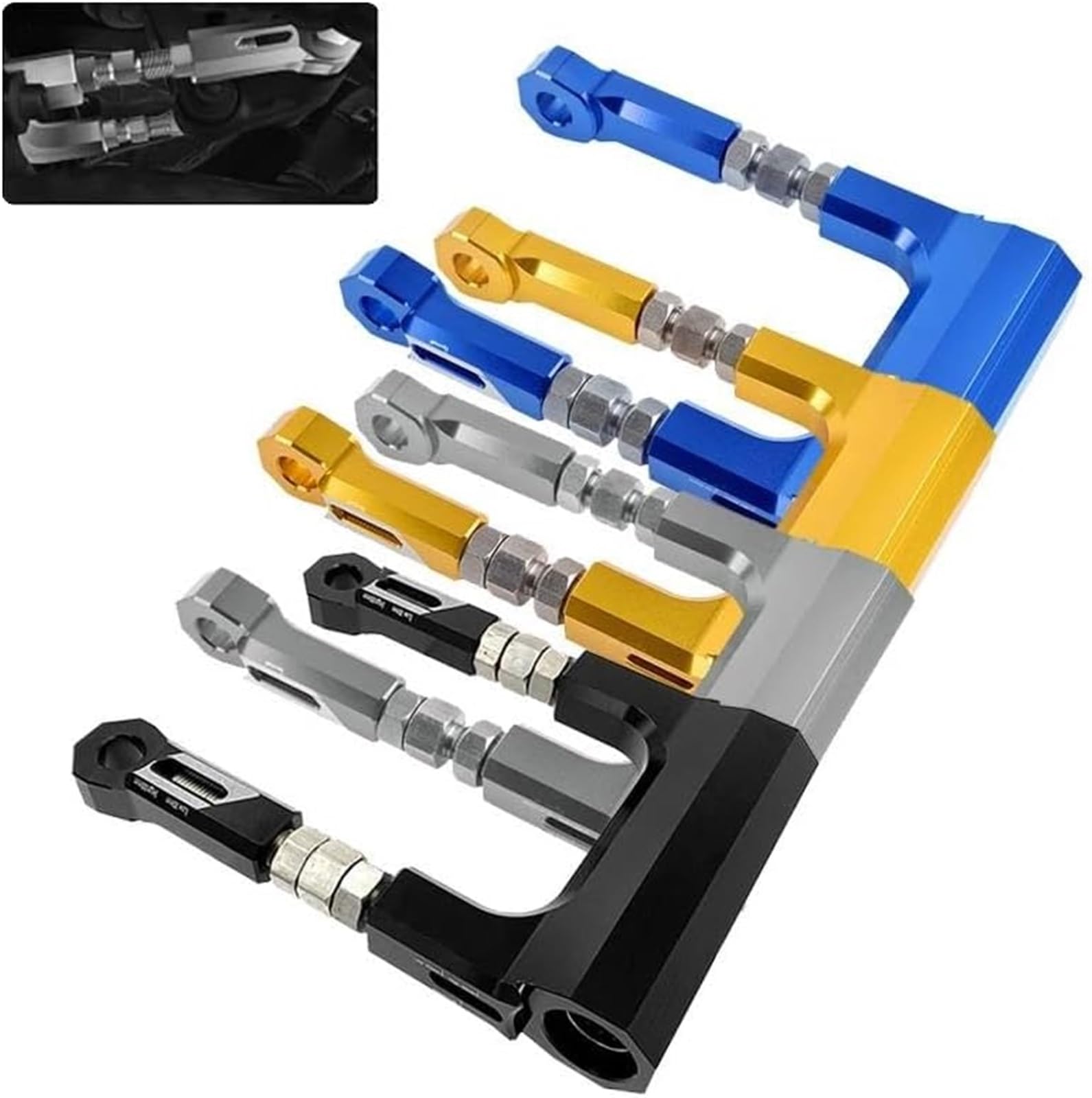 Tieferlegungs-Kit for Aufhängungsglieder, for BM&W S1000RR S1000XR S1000R 2013 2014 2015 2016-2020 Motorrad-CNC-Tieferlegungs-Kit Aufhängungsgestänge-Absenkungs-Einstellkit(Blau) Motorrad-Tiefe