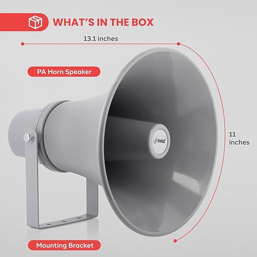 Miniatura 6 de Pyle Altavoz de bocina PA para interiores y exteriores, megáfono de sonido compacto de potencia de 30 vatios de 11 pulgadas, con frecuencia de 400