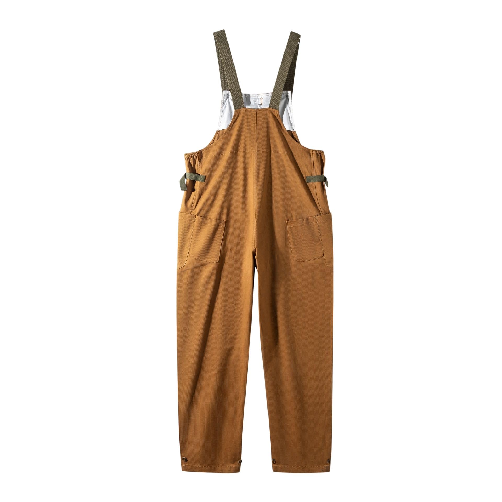Męskie amerykańskie spodnie robocze w stylu vintage Cargo Bib luźne proste nogawki podwiązki spodnie robocze do strojów streetwear