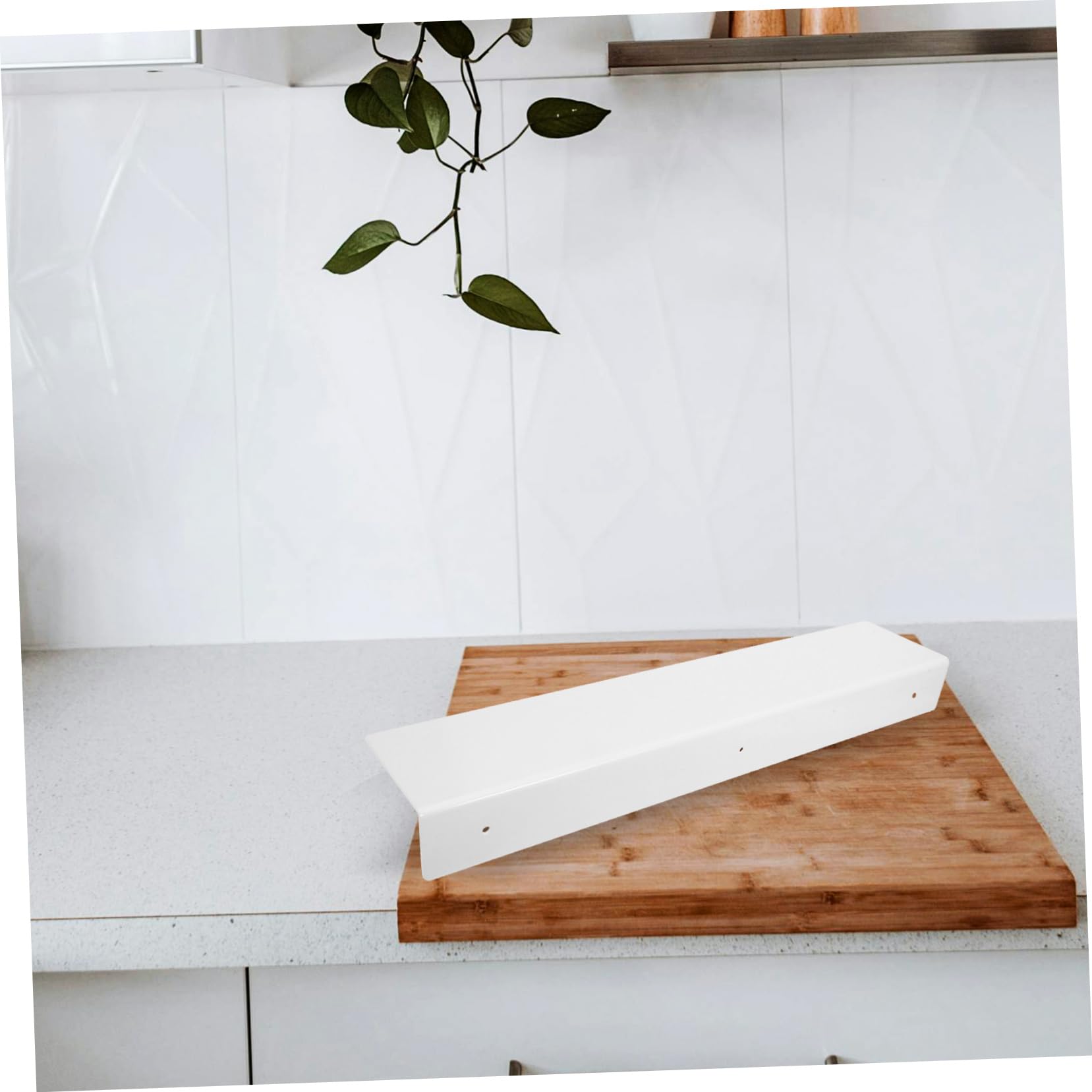 Alipis 3 Pz Partizione ripiano per scrivania mensola estensibile Mensola per cucina pensile bagno mesole bagno adesivo armadietto porta condimenti da cucina mensole a muro plastica bianca