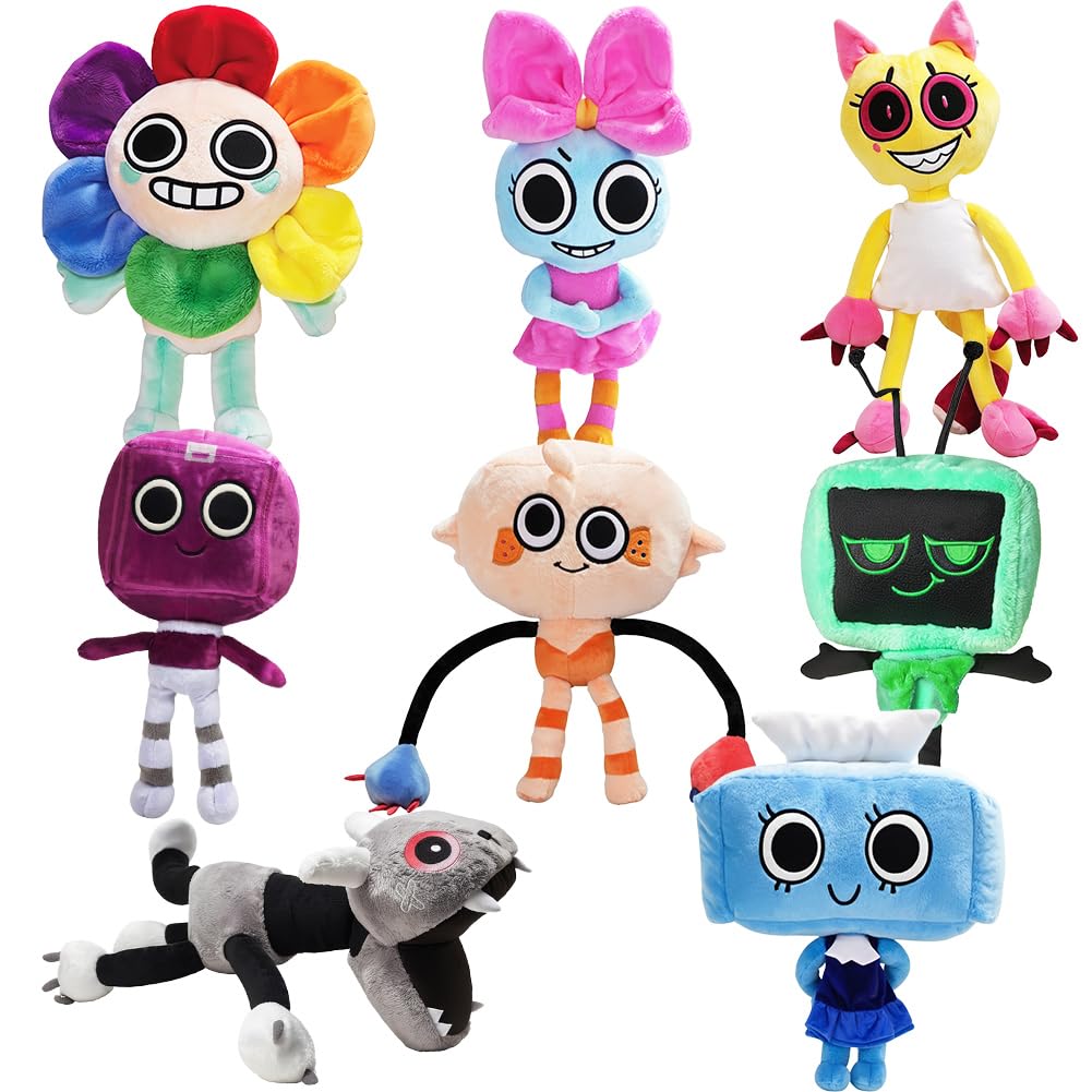 Dandy's World Plush Toy,13" Soft Stuffed Animal Toy,Cute Plushies for Kids, for Aged 4 5 6 7 8 9 10+ Years Old Boys Girls and Fans,Great for Birthdays,Valentine's Day. (8PCS)