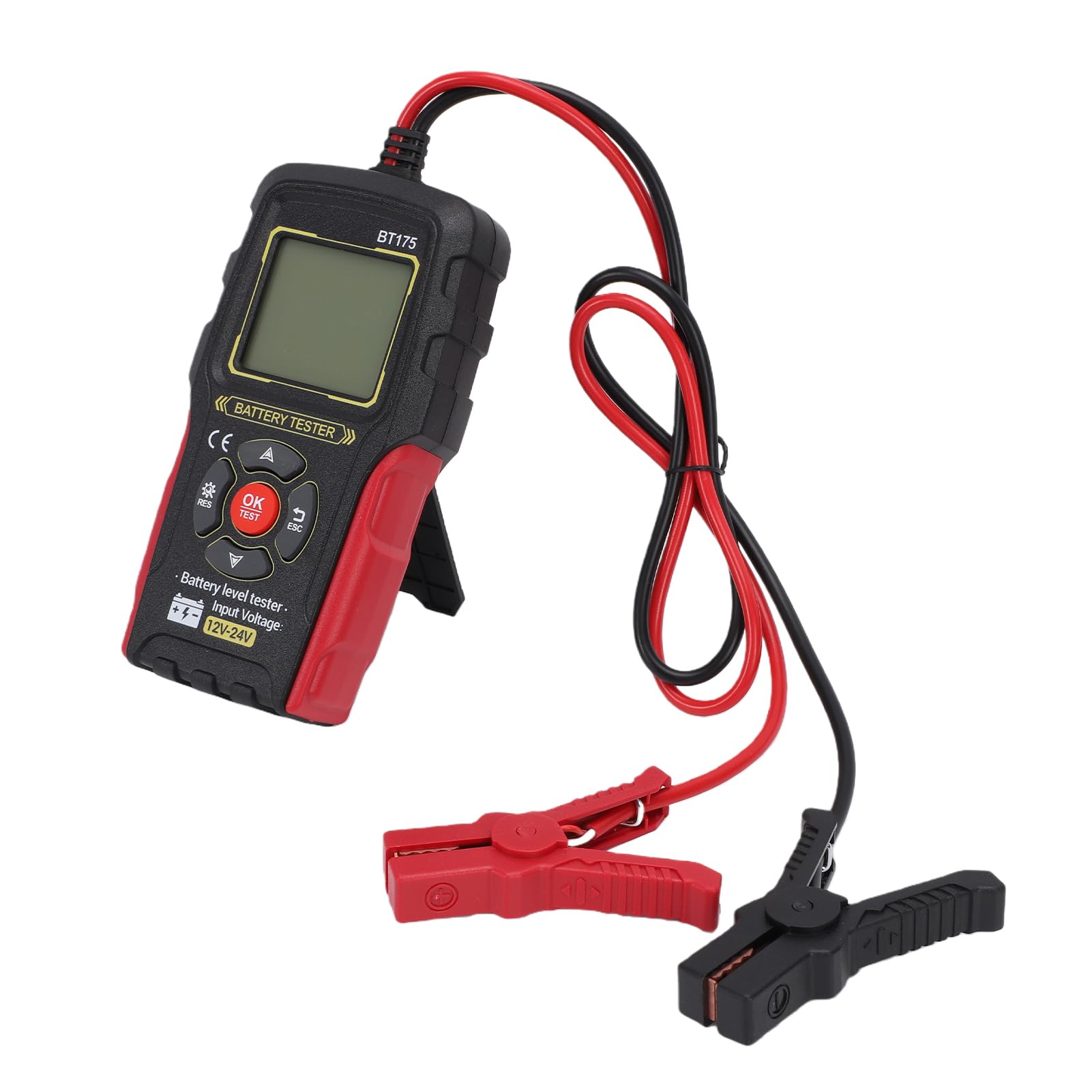 Tester per batterie, analizzatore di batterie per auto universale 12V 24V con display retroilluminato, avviso di cattivo contatto, misura batterie CCA 50-1999 3AH-200AH,
