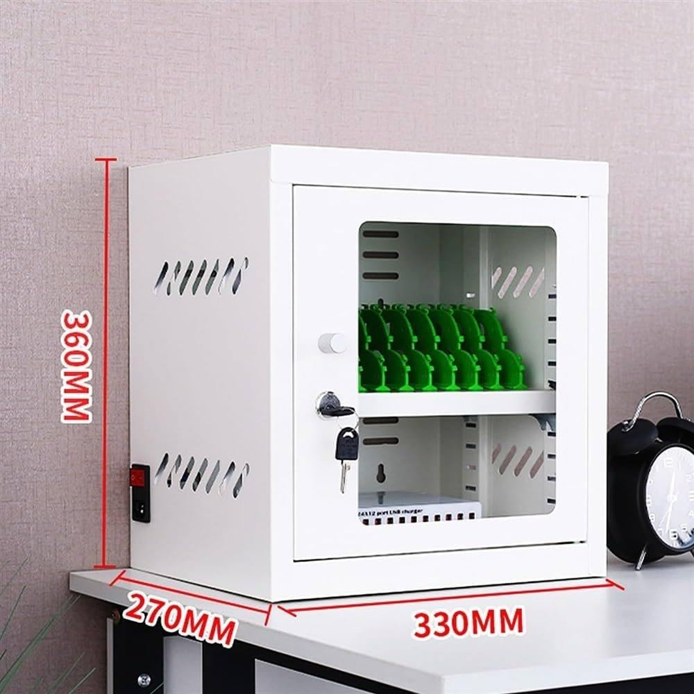 Armoire de chargement et de synchronisation, armoire de chargement et de rangement ultra sécurisée, plusieurs tablettes avec espace pour jusqu'à 12 à 60 tablettes, porte résistante à la,12Slots
