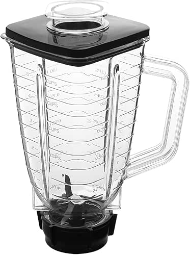 Replacement parts 5-Cup Square Plastic Jar With Lid,Compatible with Oster