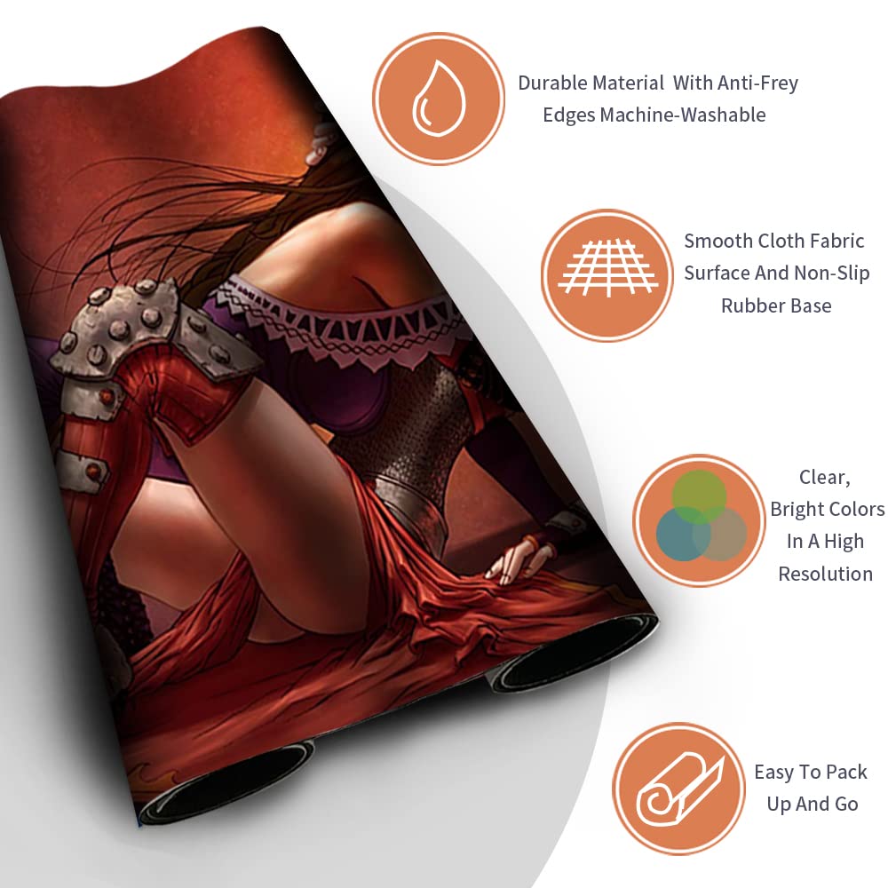 Four Leaves Liliana Vess e Chandra - Tappetino da Gioco MTG con Borsa Impermeabile, Playmate Table Mat, Mouse Pad per Supporto Combat