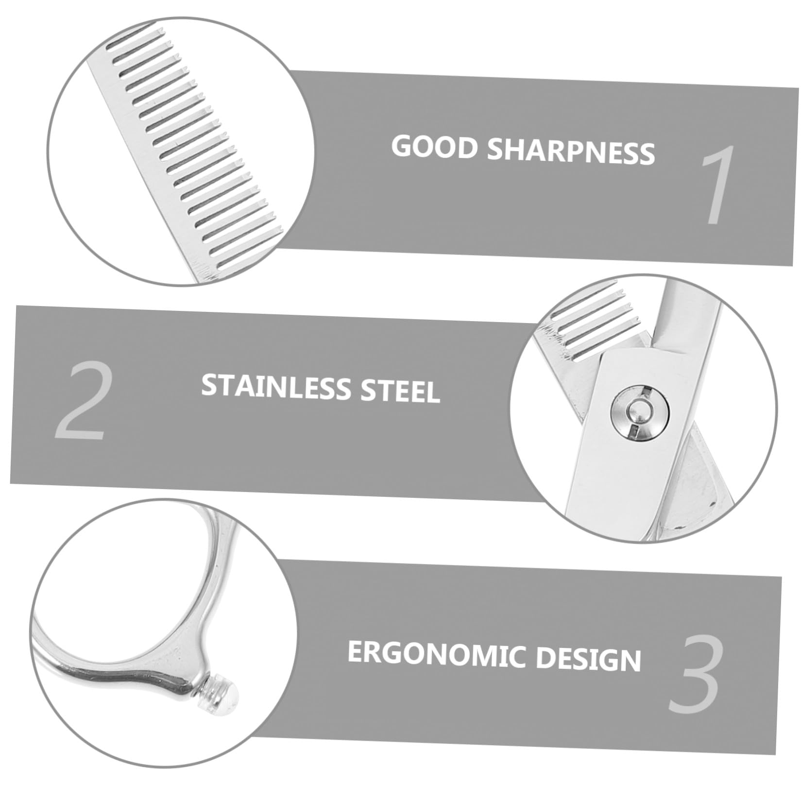 Ciseaux de Coiffure pour Gaucher 2 Pièces en Acier Inoxydable Argenté Poignée Ergonomique, Coupe Précise sans Abîmer Cheveux, Usage Professionnel et Amateur