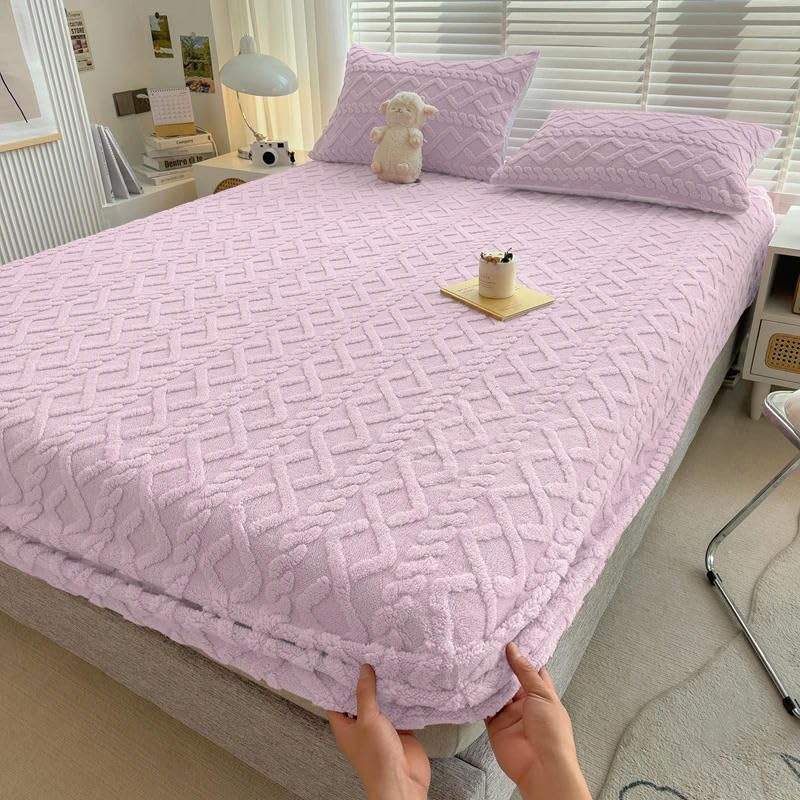 Matratzenauflage Flanell Samt Bett Spannbettlaken Bettschutzbezug Crystal Velvet Matratzenbezug