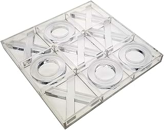 OnDisplay Luxe Acrylic Tic Tac Toe Set, Clear