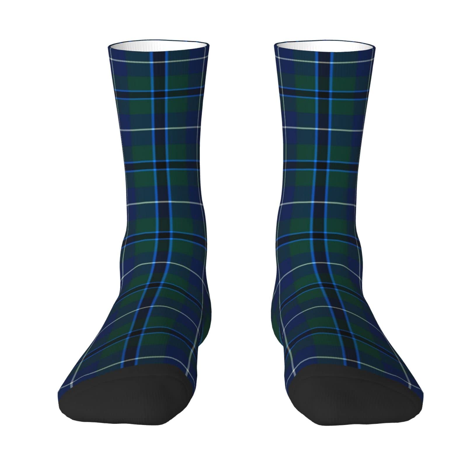 Oudrspo Douglas Modern Clan Tartan Men & Women Crew Socks,Tartan Plaid Novelty Fashion Casual Crew Tube Sock Athletic Sports Dress Socks