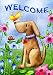 Toland - Welcome Dog - Decorative Double Sided Spring Summer Puppy Cute USA-Produced Garden Flag