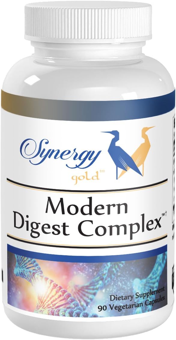 Modern Digestive Enzyme Supplement for Better Breakdown & Absorption of Hard to Digest Foods, Support for Gluten, Fats, Relief for IBS, Leaky Gut, Common Complaints, 1 Mo Supply, 90 Count