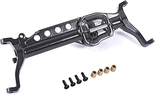 RZXYLRC 1/10 RC Car Axle Housing Shell for SCX10 III AXI03007 RC Crawler Upgrades, Aluminum Alloy One-Piece Design (Front, Black)
