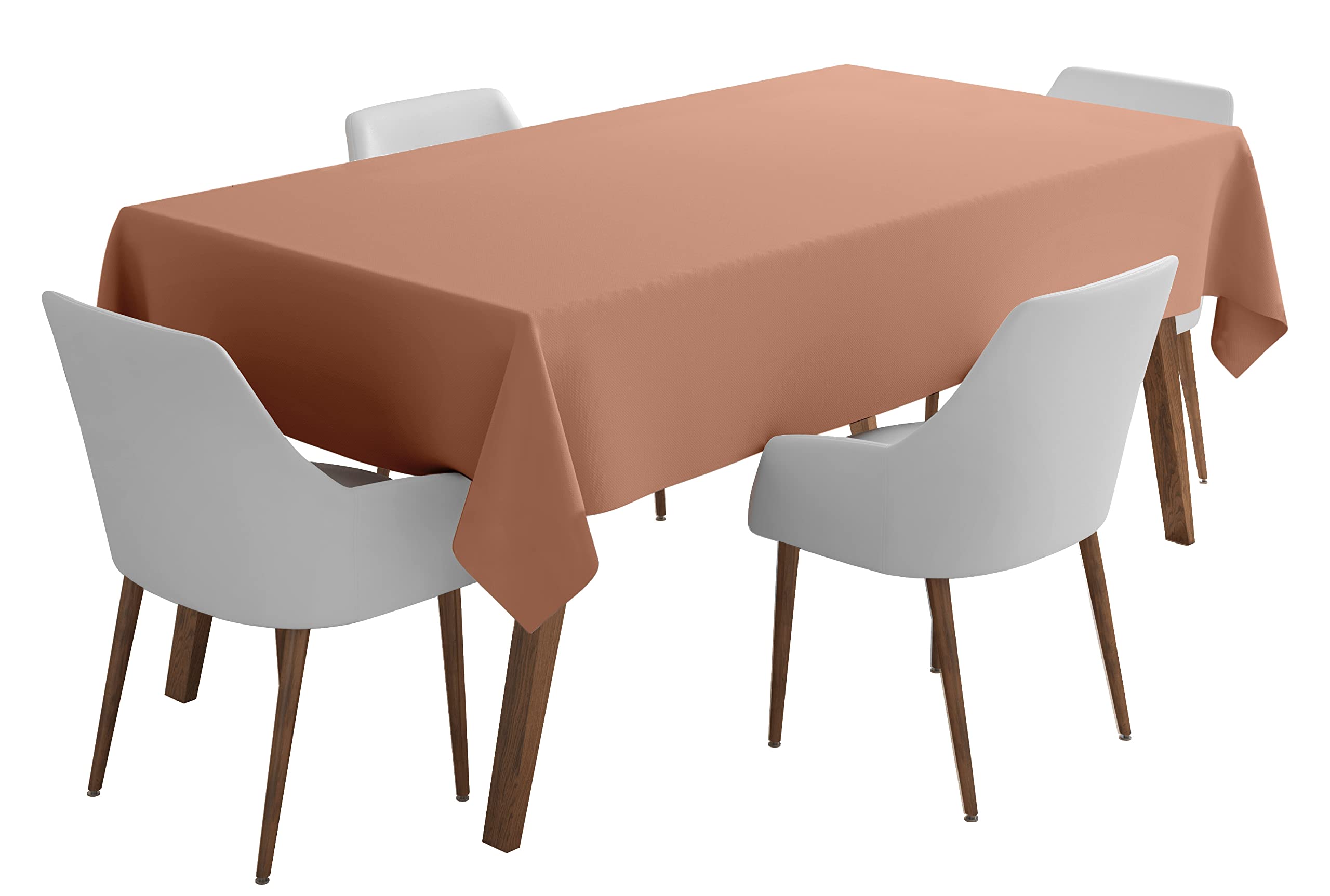 Vargottam Indoor/Outdoor Tablecloth 58 x 58 Inch Square Tablecloth Waterproof Patio Table Cloths, Spring/Summer Table Covers for Backyard Circular Table/BBQs/Picnic - Dusty Peach