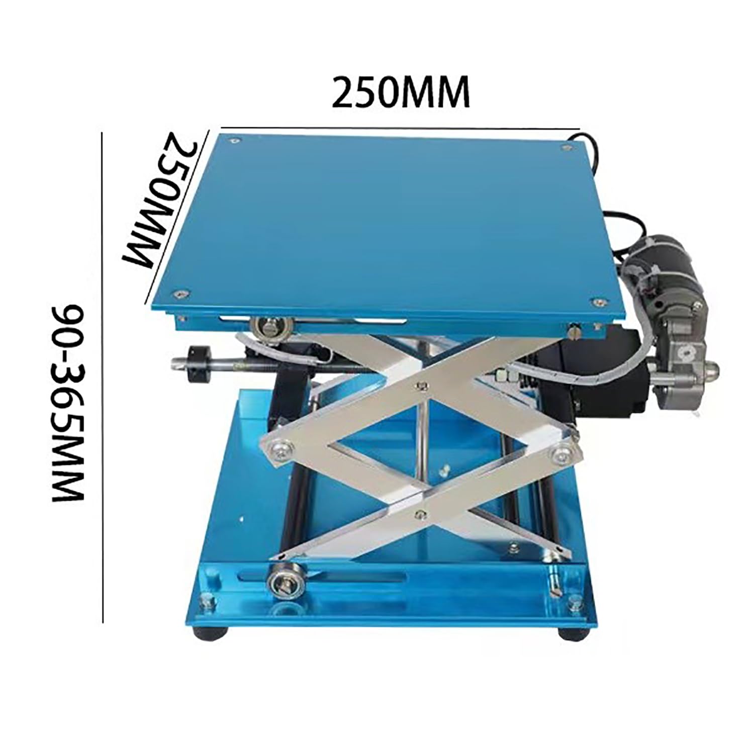 Plataforma elevadora eléctrica, óxido de aluminio, capacidad de carga de 30 kg, rango de altura de 90-365 mm, ideal para laboratorios escolares y producción industrial