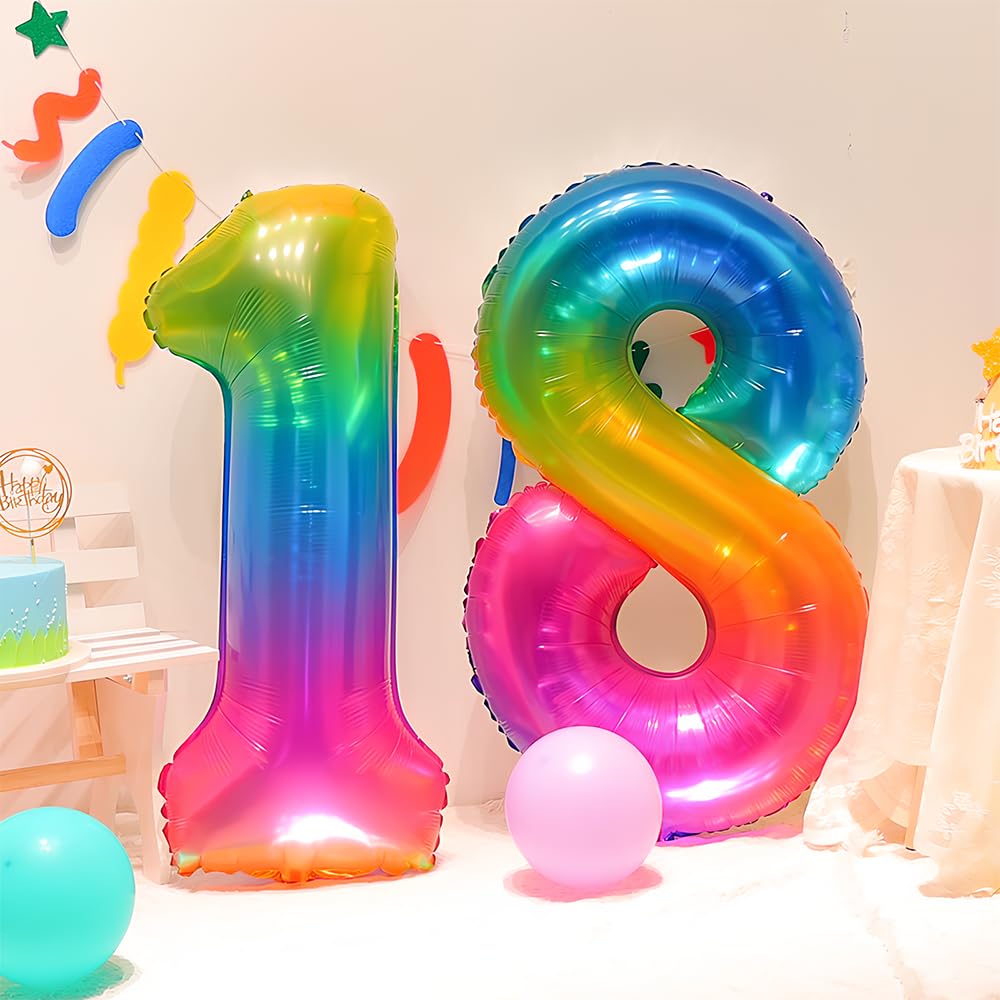 Foil Globo Número 5 Azul 40" (101cm), Inflable Helio o aire, Gigante Numeros 0-9, 10-19, 20-29, 30-100, Grande Globos Decoración para La Boda Aniversario y Cumpleaños Fiestas — view 250