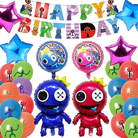 Helium Balloon Gas, Rainbow Friends Birthday Decoration Set, Colourful Balloons, Birthday Decoration Women, Gas Filling Foil Balloons, Birthday Girl Boy Party Balloon Cover