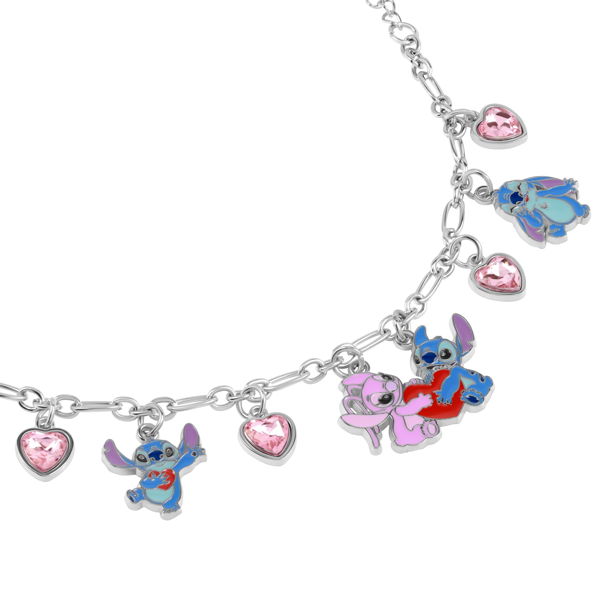 Disney Bransoletka Stitch & Angel, jeden rozmiar, imitacja złota, bez klejnotu