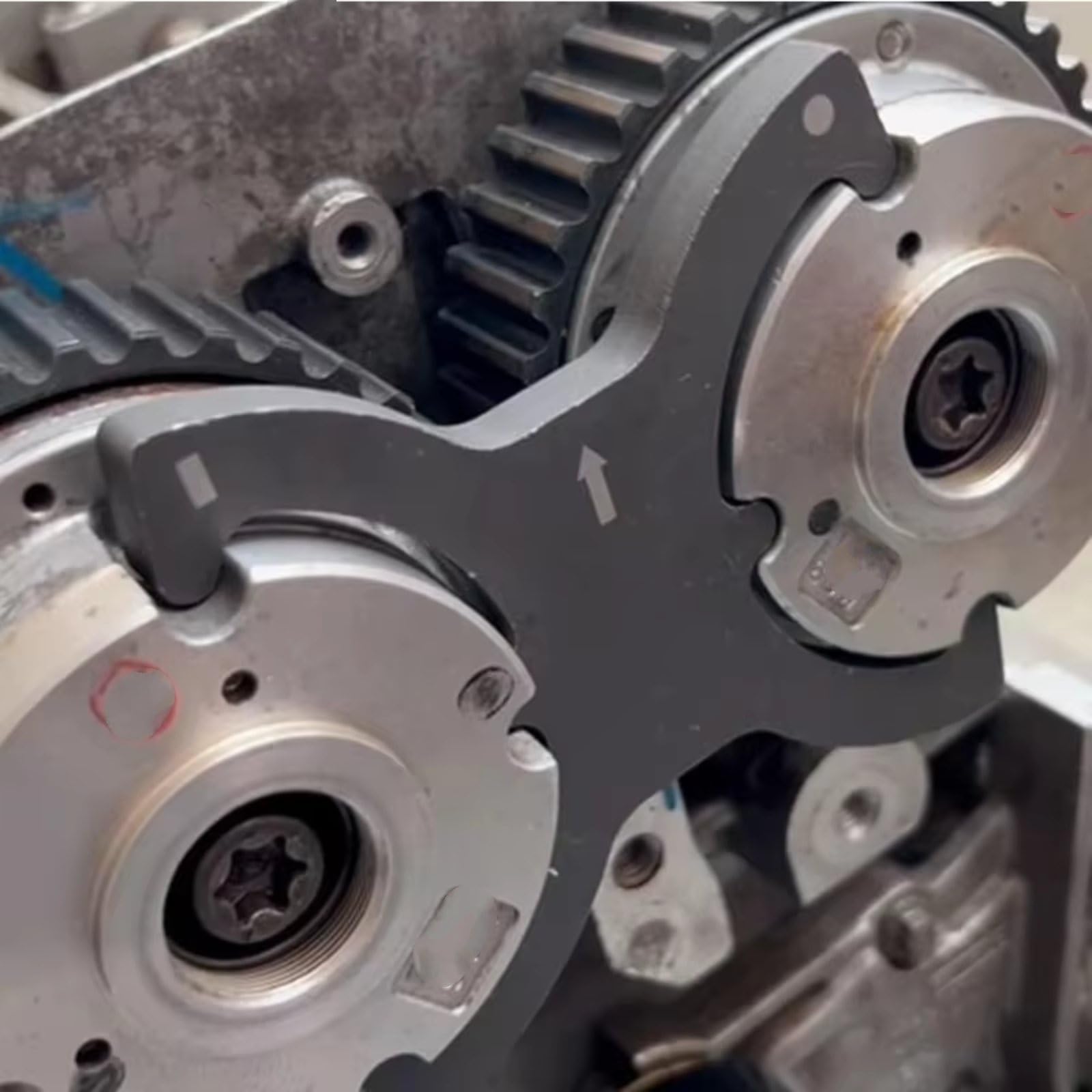 Kit Messa in Fase Compatibile Con Ford Per Fiesta 1995-2020 7 Pezzi Kit Attrezzi Per La Fasatura Dell'albero A Camme Motore Bloccaggio Tenditore Della Cinghia Distribuzione