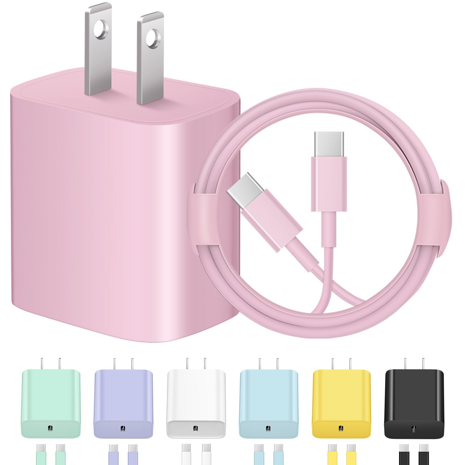 iPhone 17 16 15 Fast Charging USBC Charger Block Type C Charger 6FT Cord with iPhone Air 17