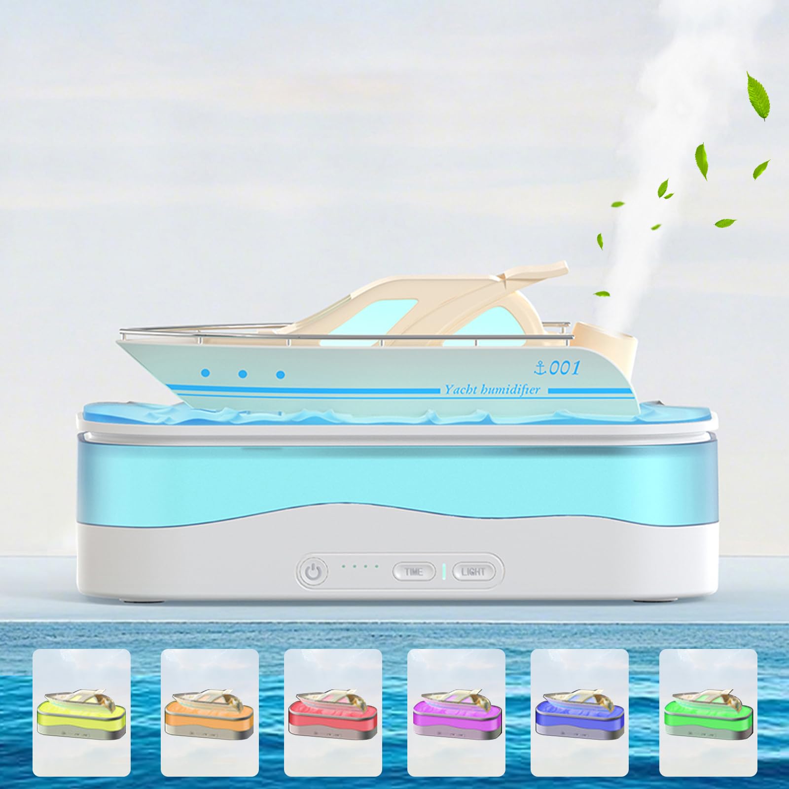 Diffusore di oli essenziali, diffusore per aromaterapia con luce in 7 colori, umidificatore a ultrasuoni da 150 ml, con spegnimento automatico e timer, 3 modalità, per casa, camera da letto, ufficio