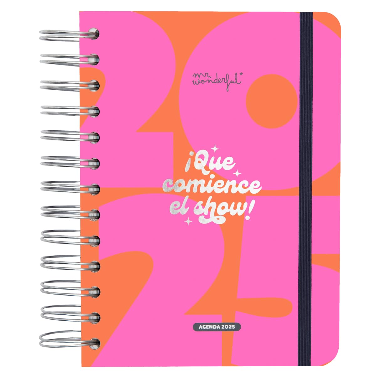 Mr. WonderfulWonder Small 2025 Daily Diary - Start the Show! - Includes 8 Sheets of Stickers and Motivational Daily Phrases