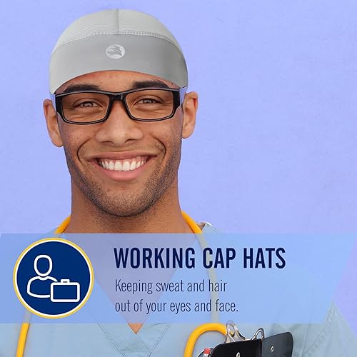 Miniatura 5 de Casco de enfriamiento de perfil bajoforro de sombrero duro, gorra de trabajo elástica, gorra de calavera que absorbe el sudor, protección solar para
