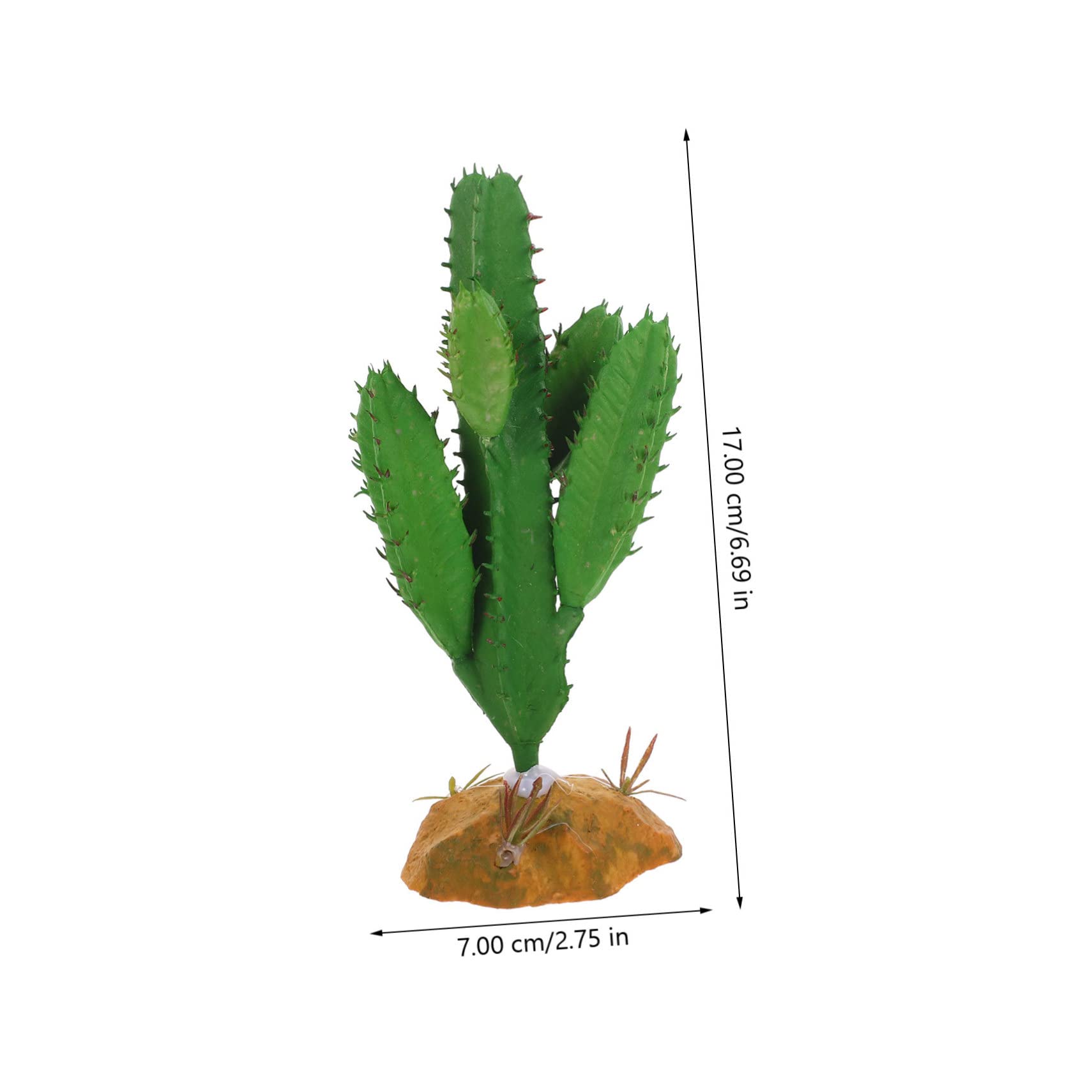 Mikikit Reptile Decor Artificial Plant Reptile Terrarium Cactus Lizard Hammock Turtle Accessories Decorative