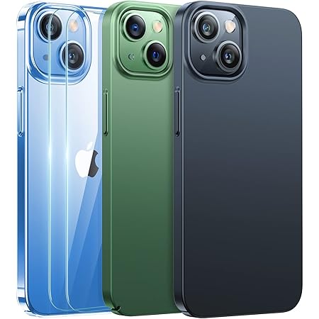 [2023 Neu] TORRAS Extrem Dünn für iPhone 13 Hülle(Nie Staub anhaftend)Exzellente Velvety Touch Unzerbrechlich Schutz(mit 2 Schutzglas)Handyhülle iPhone 13 Schutzhülle Slim Case für iPhone 13 Schwarz