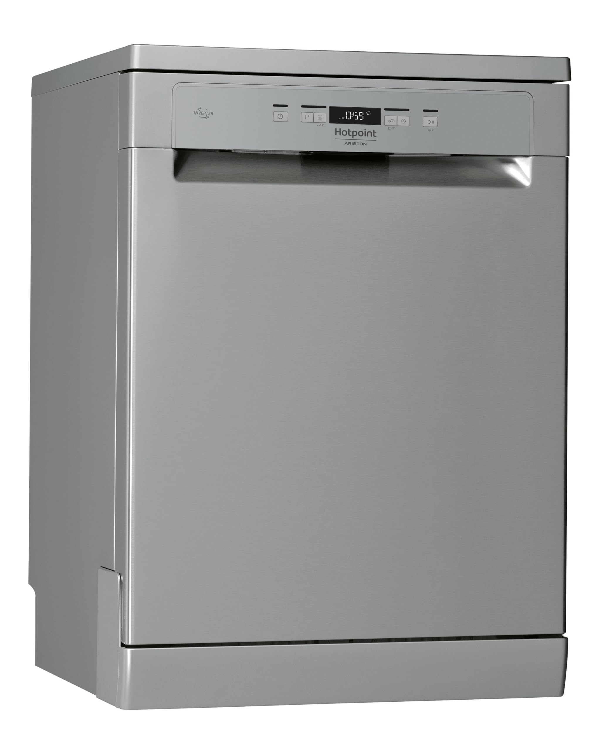 Hotpoint Ariston HA4FFC14BX – Lavastoviglie Libera Installazione 14 Coperti, Classe C, ActiveDry, Terzo Cesto Fisso, Pastiglia, Igienizzante, Avvio Ritardato – 85 x 60 x 59 cm (AxLxP)