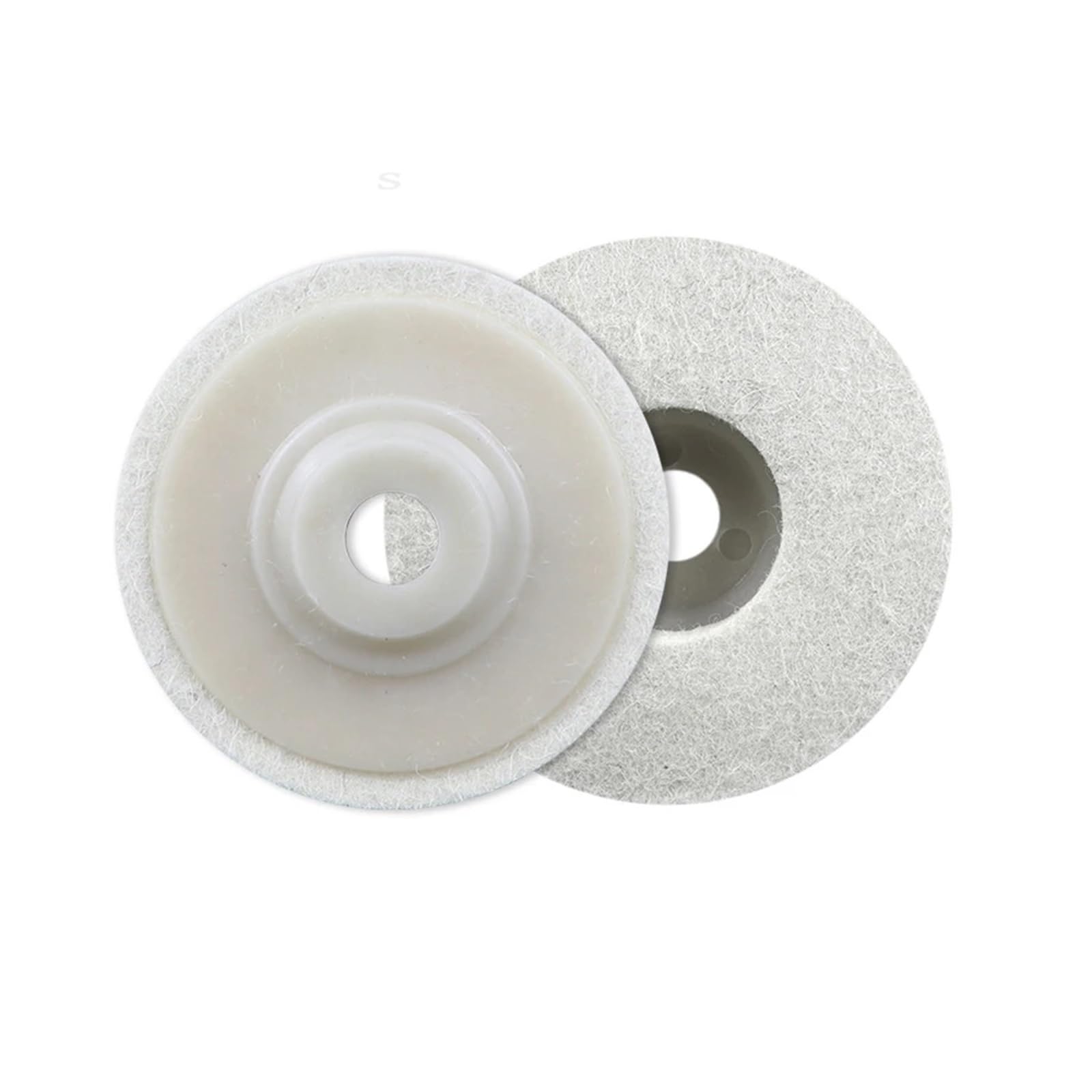 Polierscheibe für Tischschleifmaschine 4-Zoll-Polierscheibe aus Wollfilz, Polierpads for Winkelschleifer, Reinigungsscheibe for Metall, 100 mm x 16, Schleifmittel(2pcs)